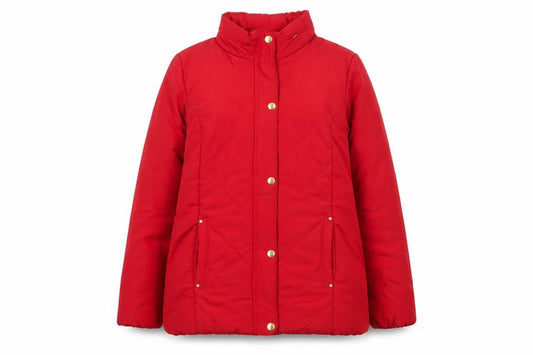Isle Essentials Womens Red Size 14 Puffer Jacket Winter Coat