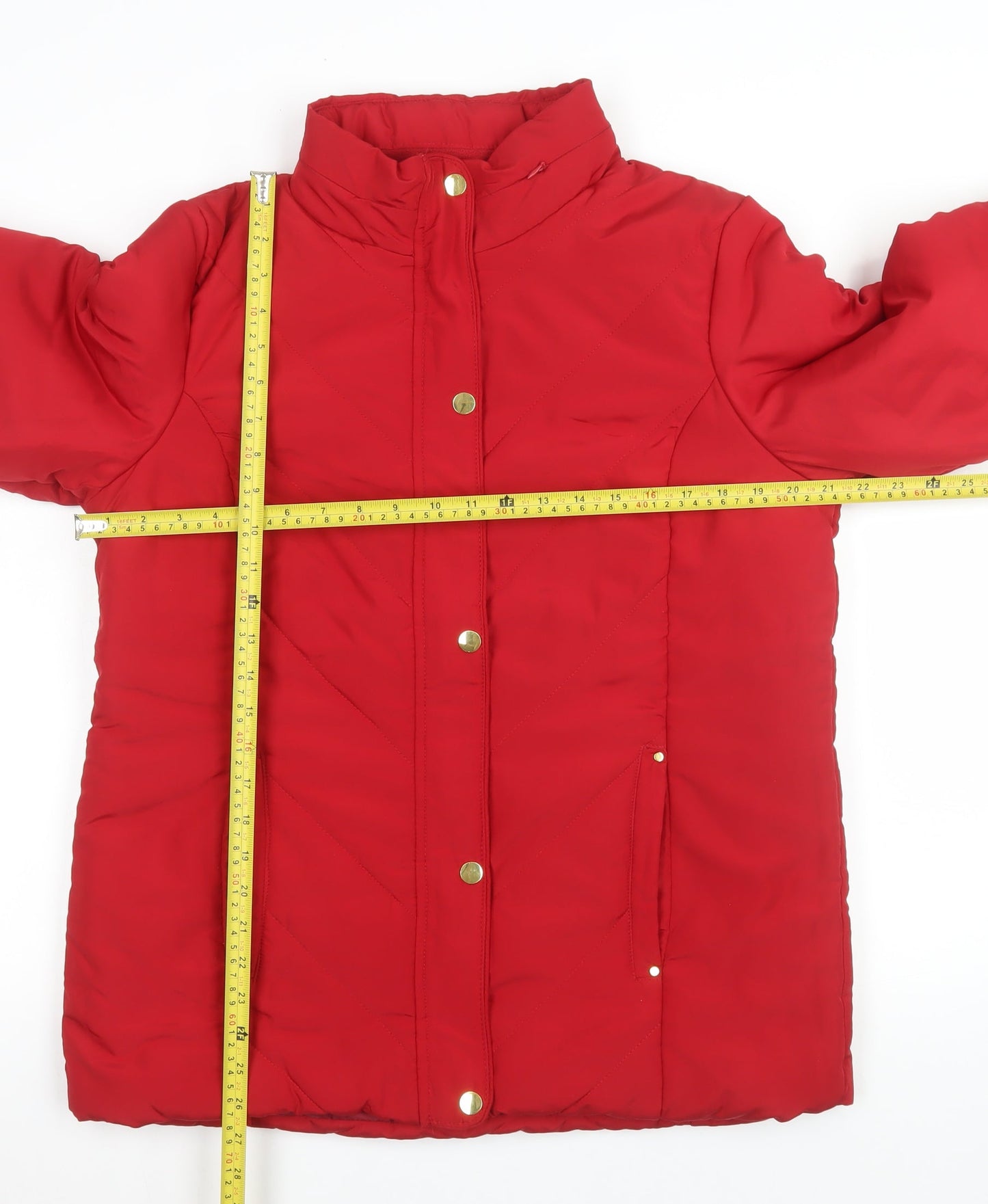 Isle Essentials Womens Red Size 14 Puffer Jacket Winter Coat