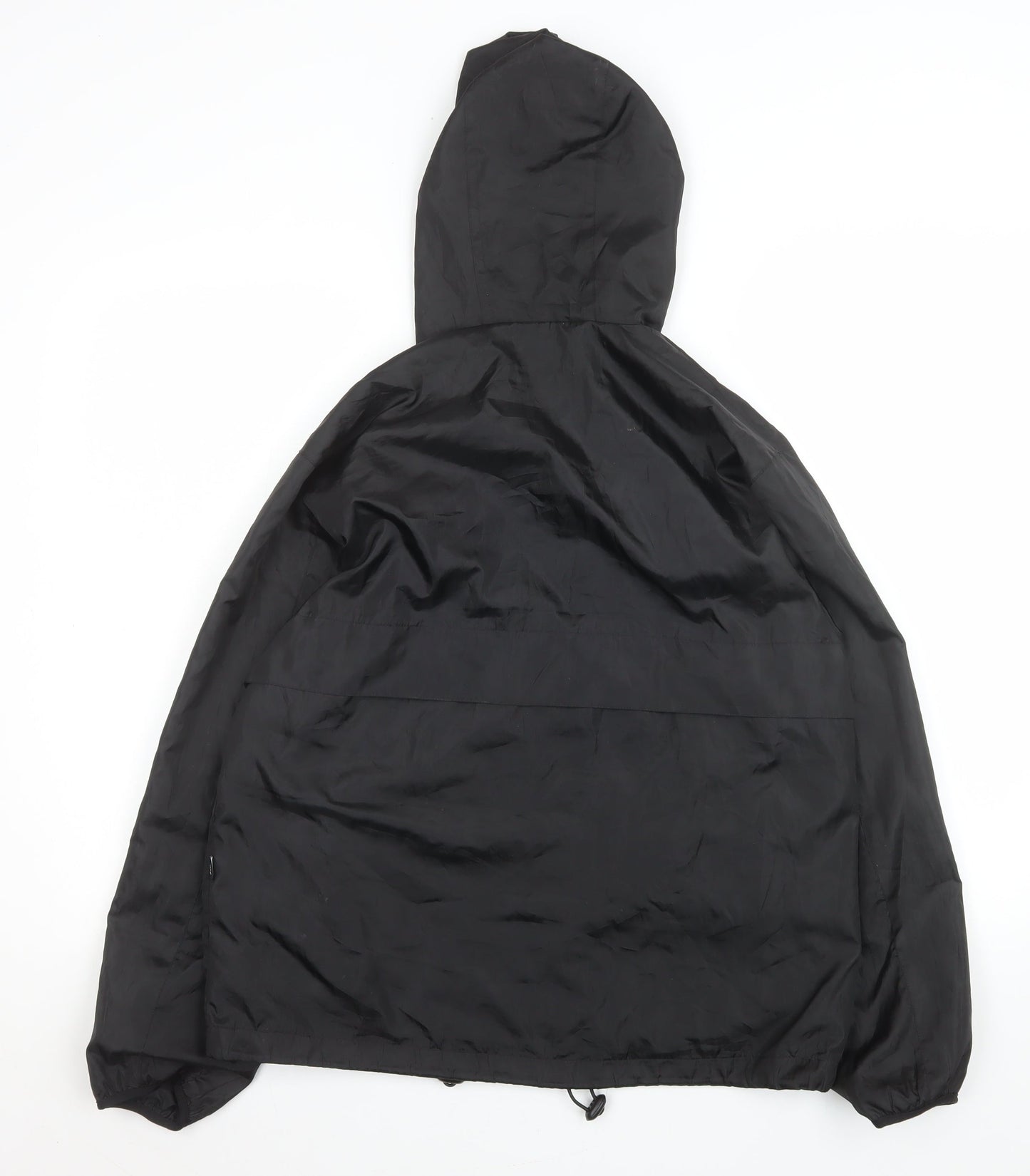 NX Sport Men's Black Hooded Windbreaker Jacket Size M Lightweight Zip-Up