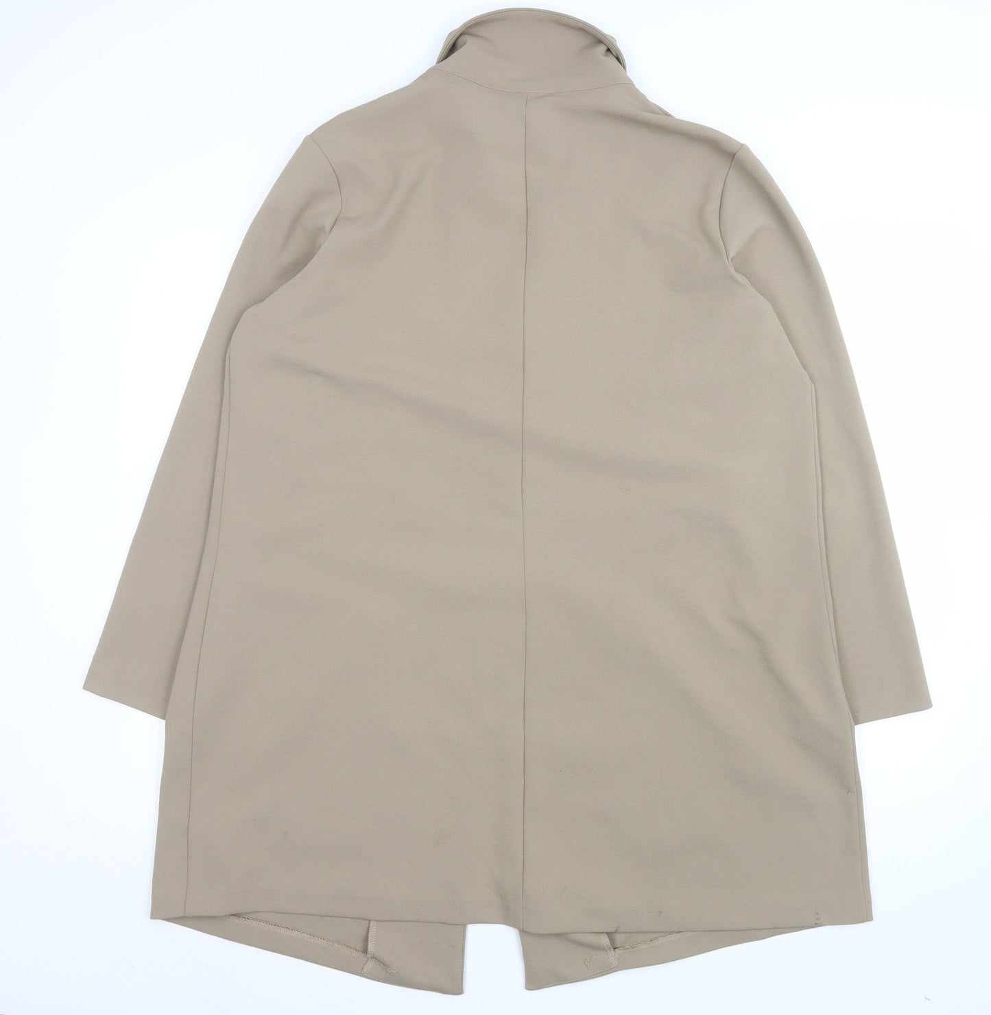 Nina Leonard Women’s Beige Long Overcoat 2XL Regular Fit Classic Style