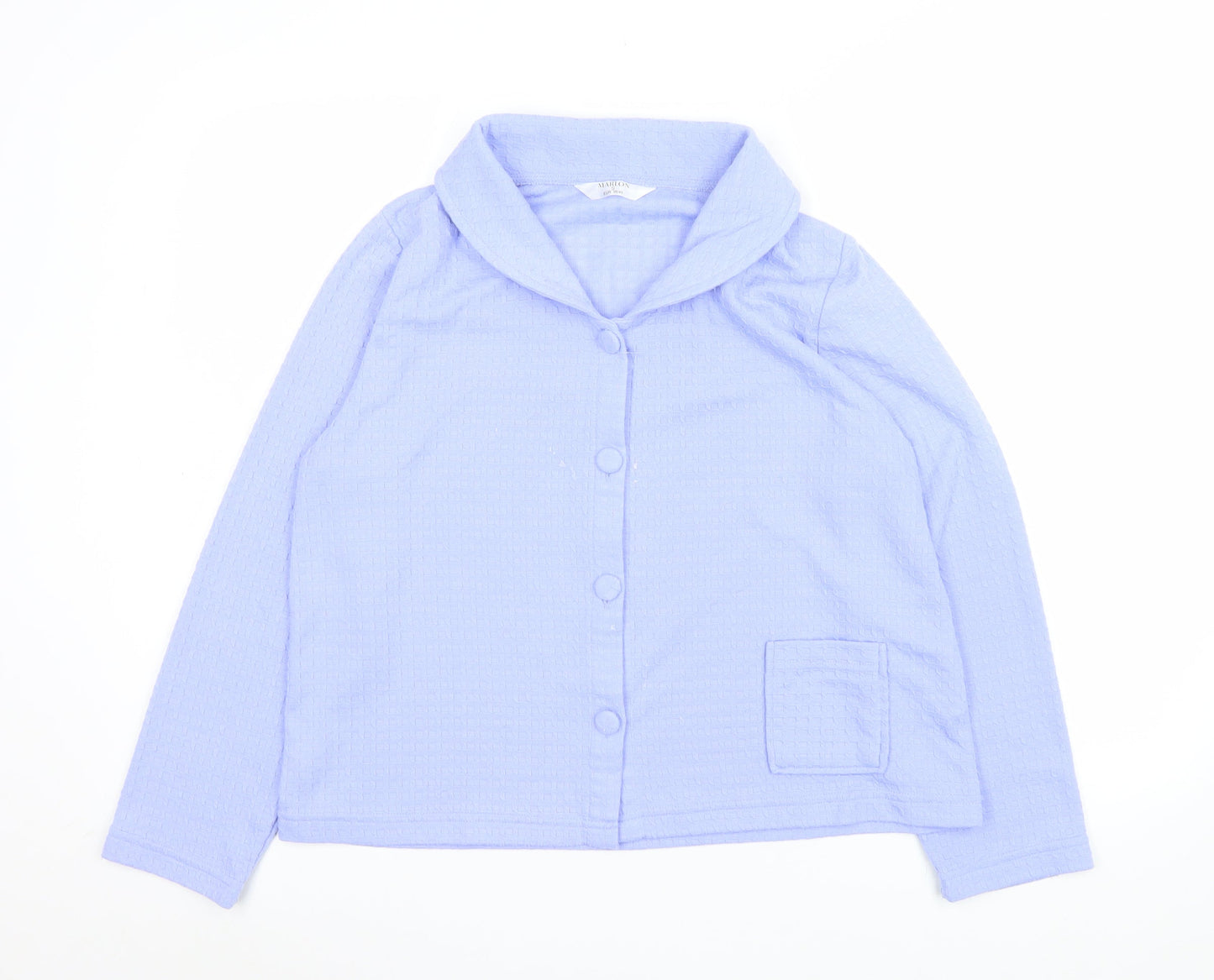 Marlon Women Blue Size 12 Shawl Collar Suit Jacket