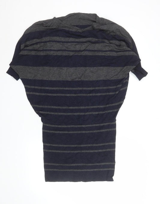 Phase Eight Women’s Blue Striped Bodycon Knit Dress Size 8