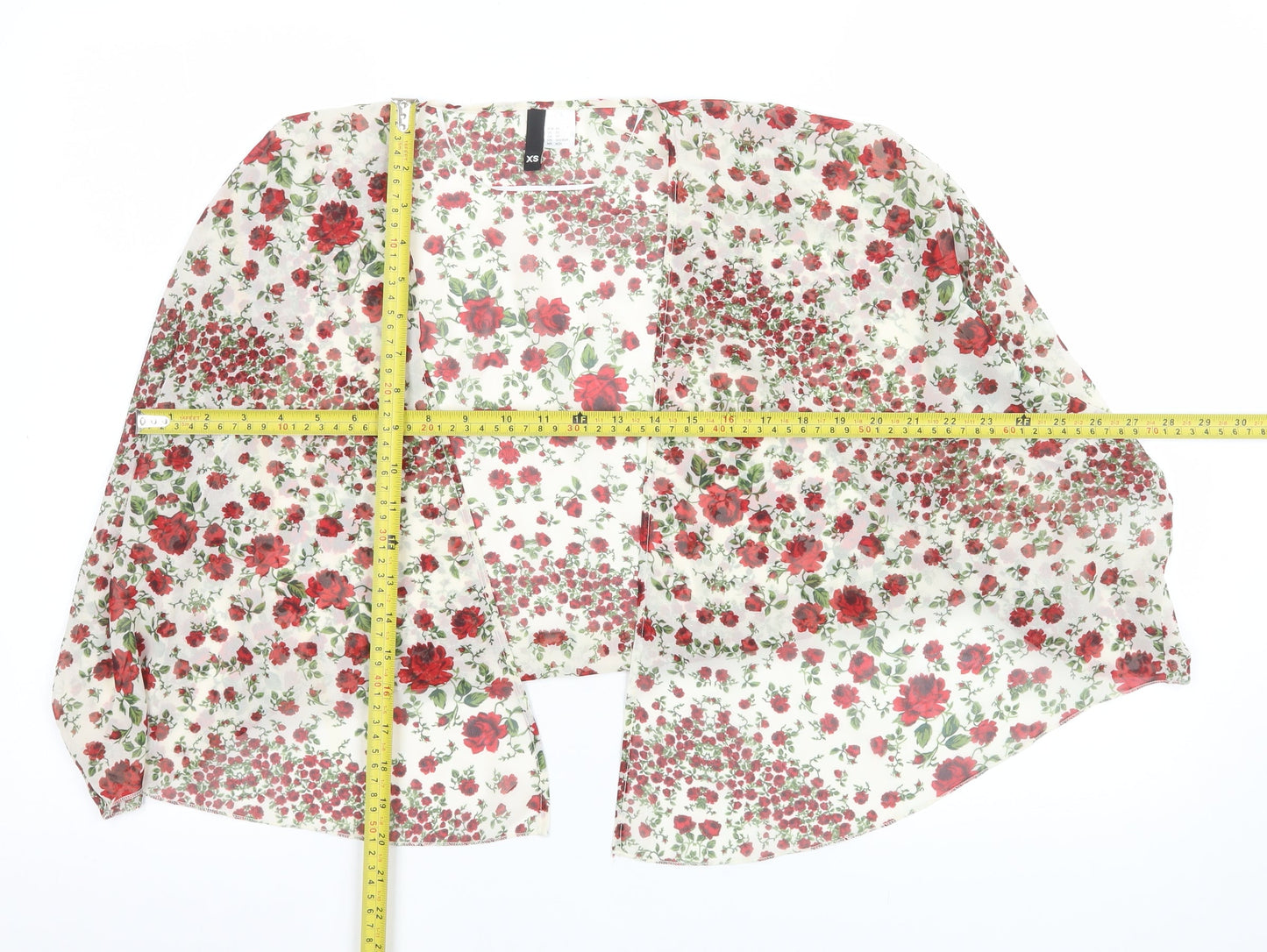 H&M Women’s Multicoloured Floral Chiffon Kimono Jacket XS