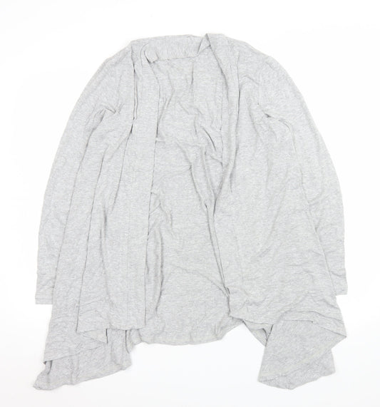 Christopher Fink Women Grey Long Sleeve Open Coatigan L