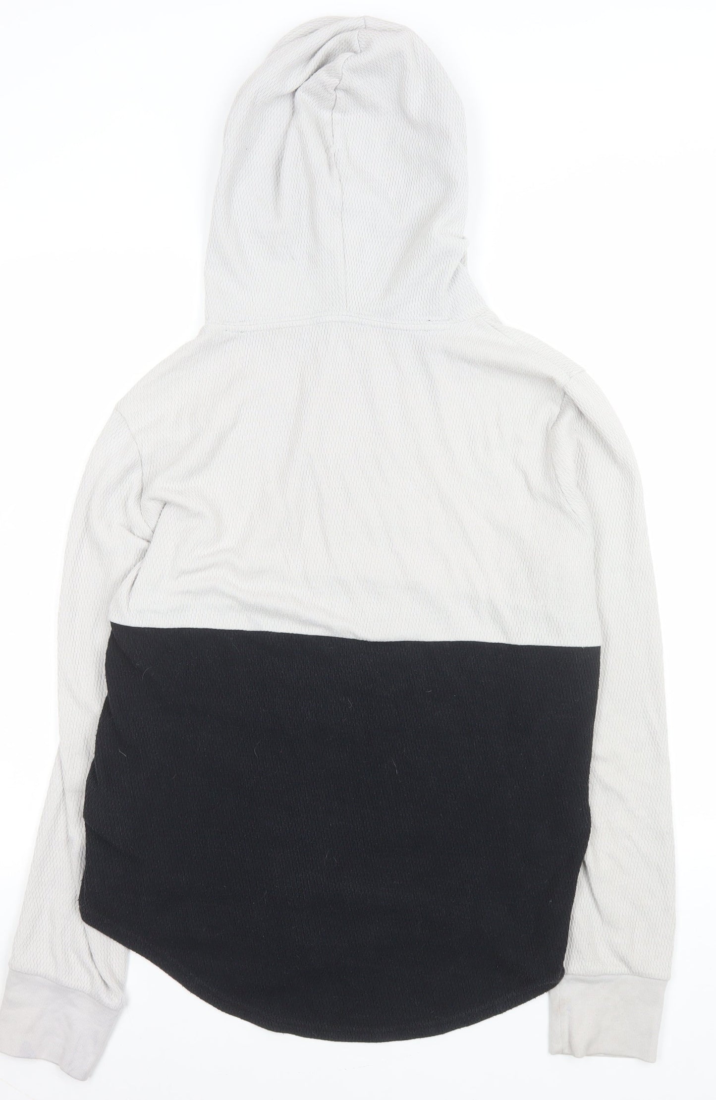 Hollister Men's Beige Black Pullover Hoodie M Classic Logo Knit
