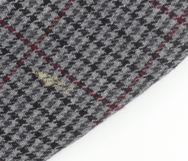 Zara Women Grey Houndstooth Double-Breasted Blazer Size 8