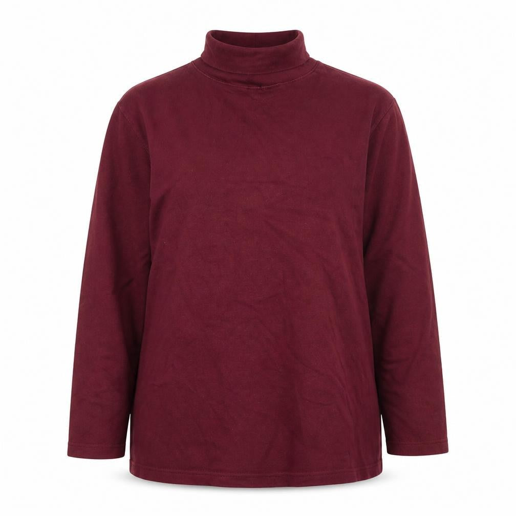Debenhams Women’s Red Long Sleeve Roll Neck Cotton Top Size 14