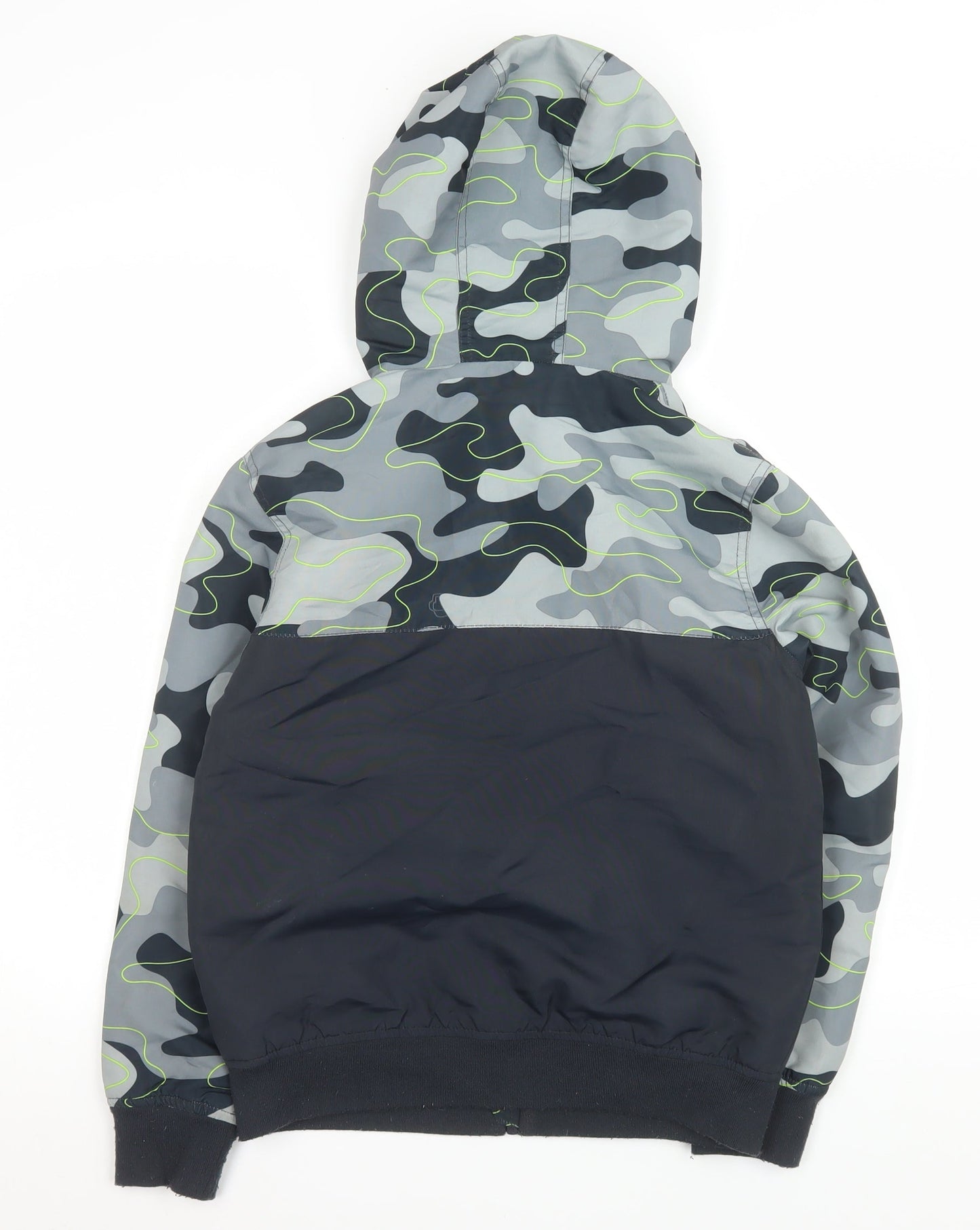Destination Boys Grey Camouflage Hooded Puffer Jacket 12 Years