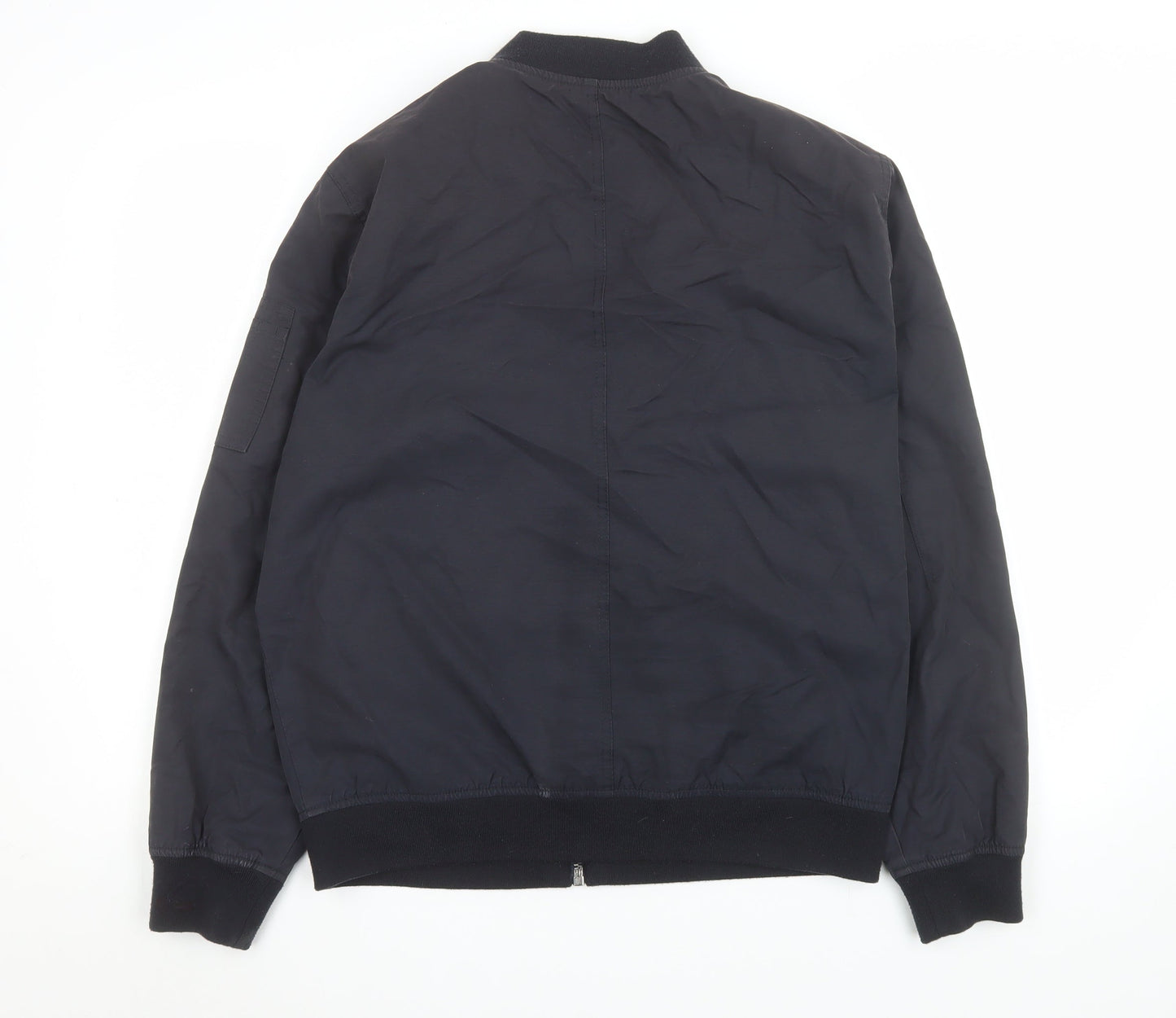 Jasper Conran Men’s Blue Bomber Jacket Size M 40in Cotton Nylon