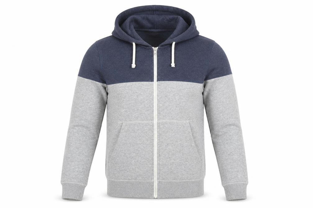 H&M Divided Men's Grey Blue Full Zip Hoodie Size S