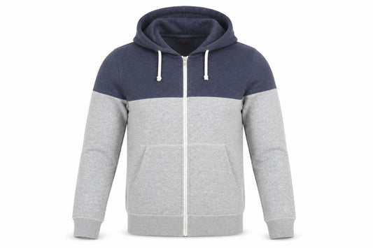 H&M Divided Men's Grey Blue Full Zip Hoodie Size S