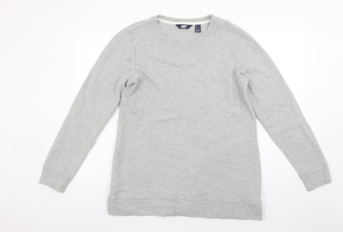 Lands' End Men's Grey Small Pullover Crew Neck Sweatshirt