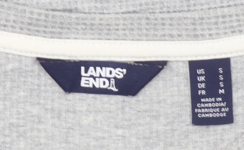 Lands' End Men's Grey Small Pullover Crew Neck Sweatshirt