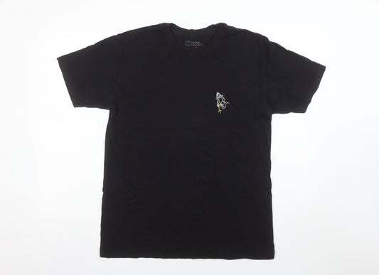 Cooke Collecti Men's Black Medium Cotton Graphic T-Shirt