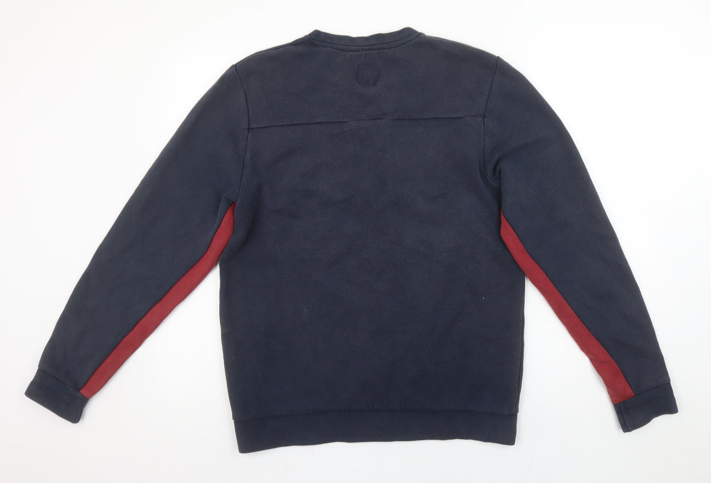 Jack Wills Men's Blue Red Logo Crew Neck Sweatshirt Size M
