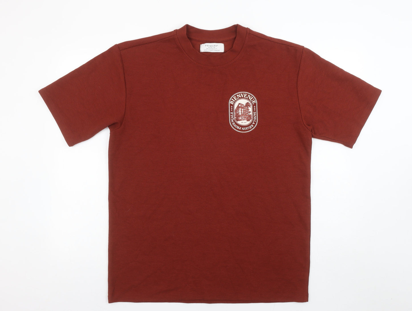 Primark Men’s Brown Relaxed Fit Graphic City T-Shirt Size M