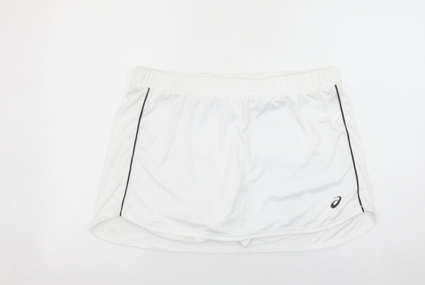 ASICS Women's White XL Athletic Skort Polyester Stretch Sportswear