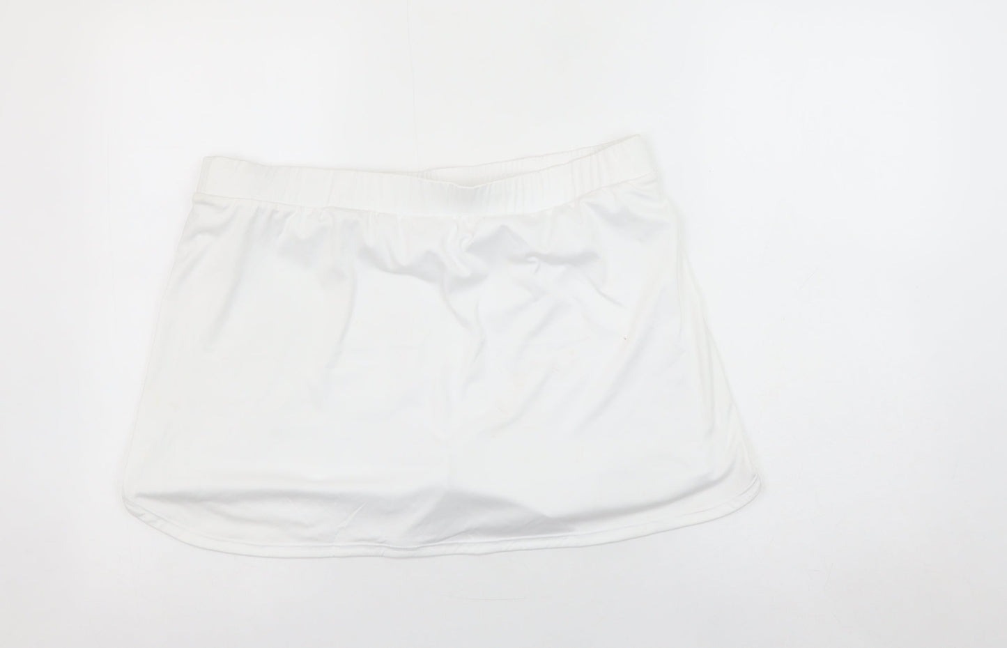 ASICS Women's White XL Athletic Skort Polyester Stretch Sportswear