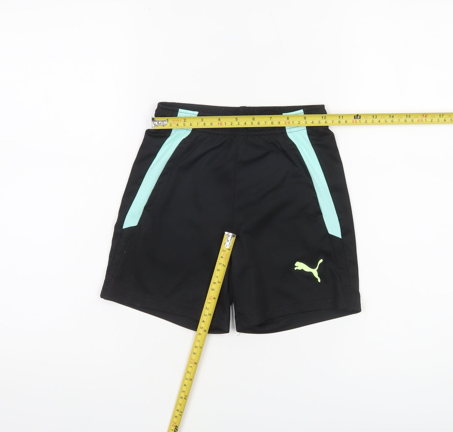 Puma Boys Black Athletic Activewear Shorts Size 7-8 Years Polyester