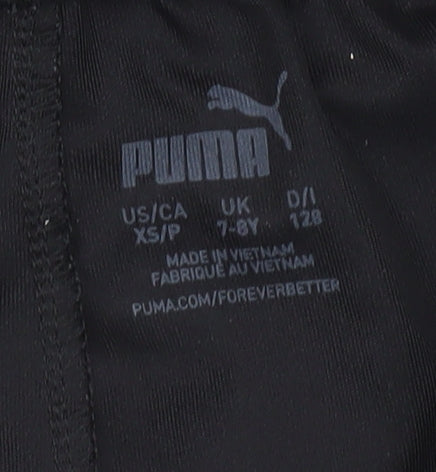 Puma Boys Black Athletic Activewear Shorts Size 7-8 Years Polyester