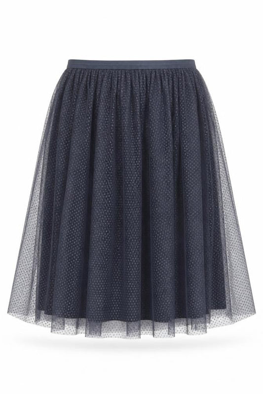 Needle & Thread Women's Blue A-Line Polka Dot Tulle Midi Skirt UK 10