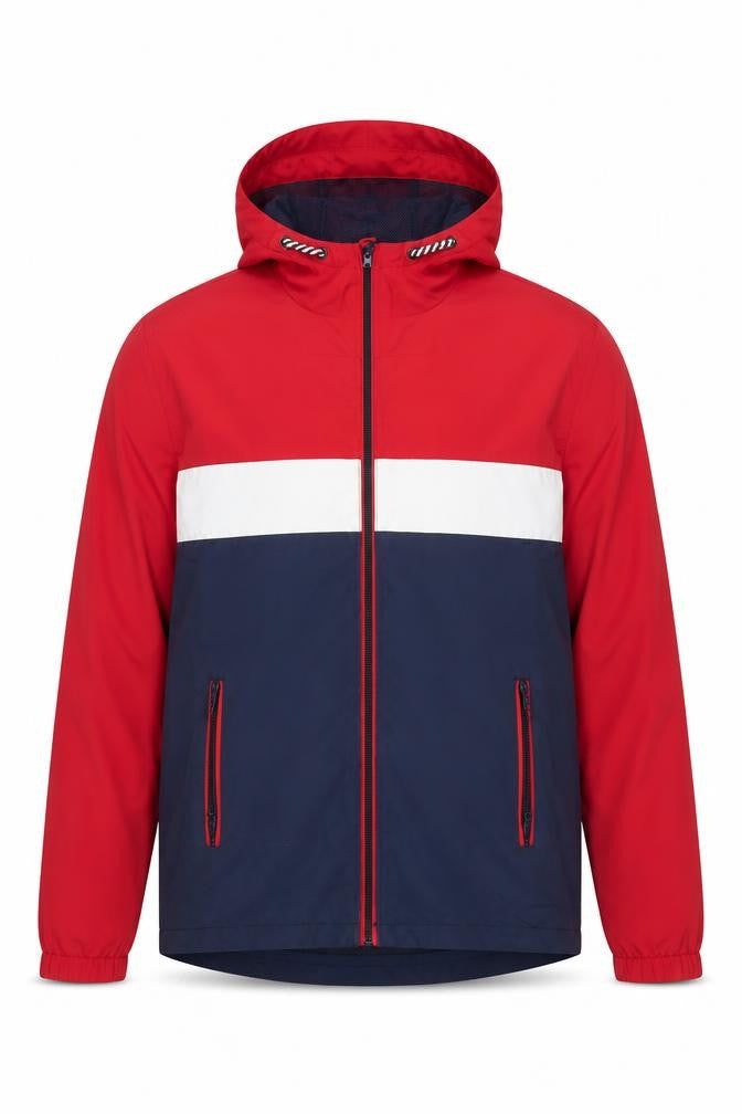 St. Bernard for Dunnes Stores Womens Red Blue Hooded Windbreaker Jacket 34in