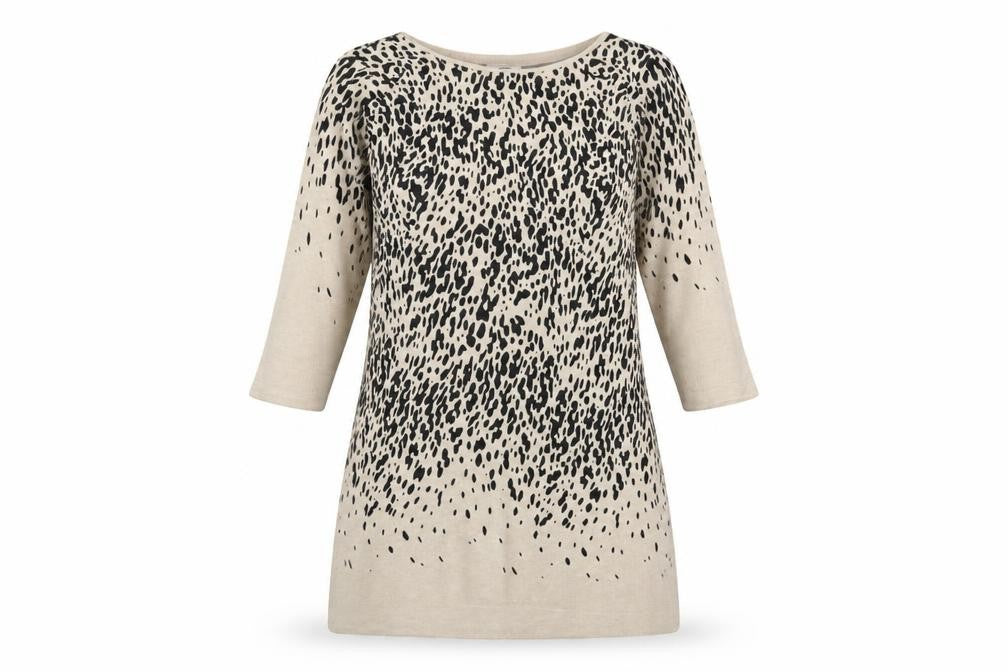 Debenhams Women’s Beige Animal Print Tunic Jumper Size 10
