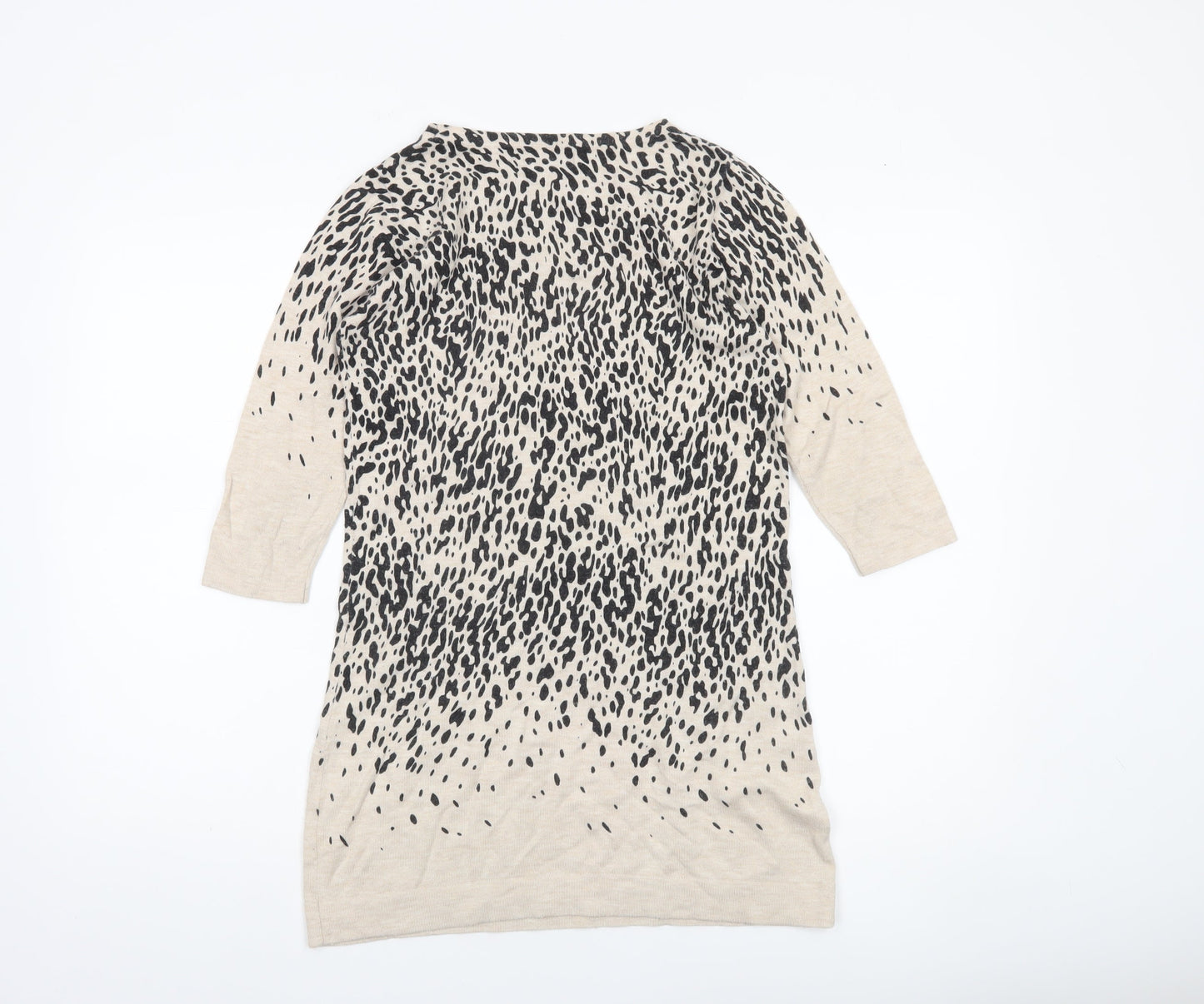 Debenhams Women’s Beige Animal Print Tunic Jumper Size 10