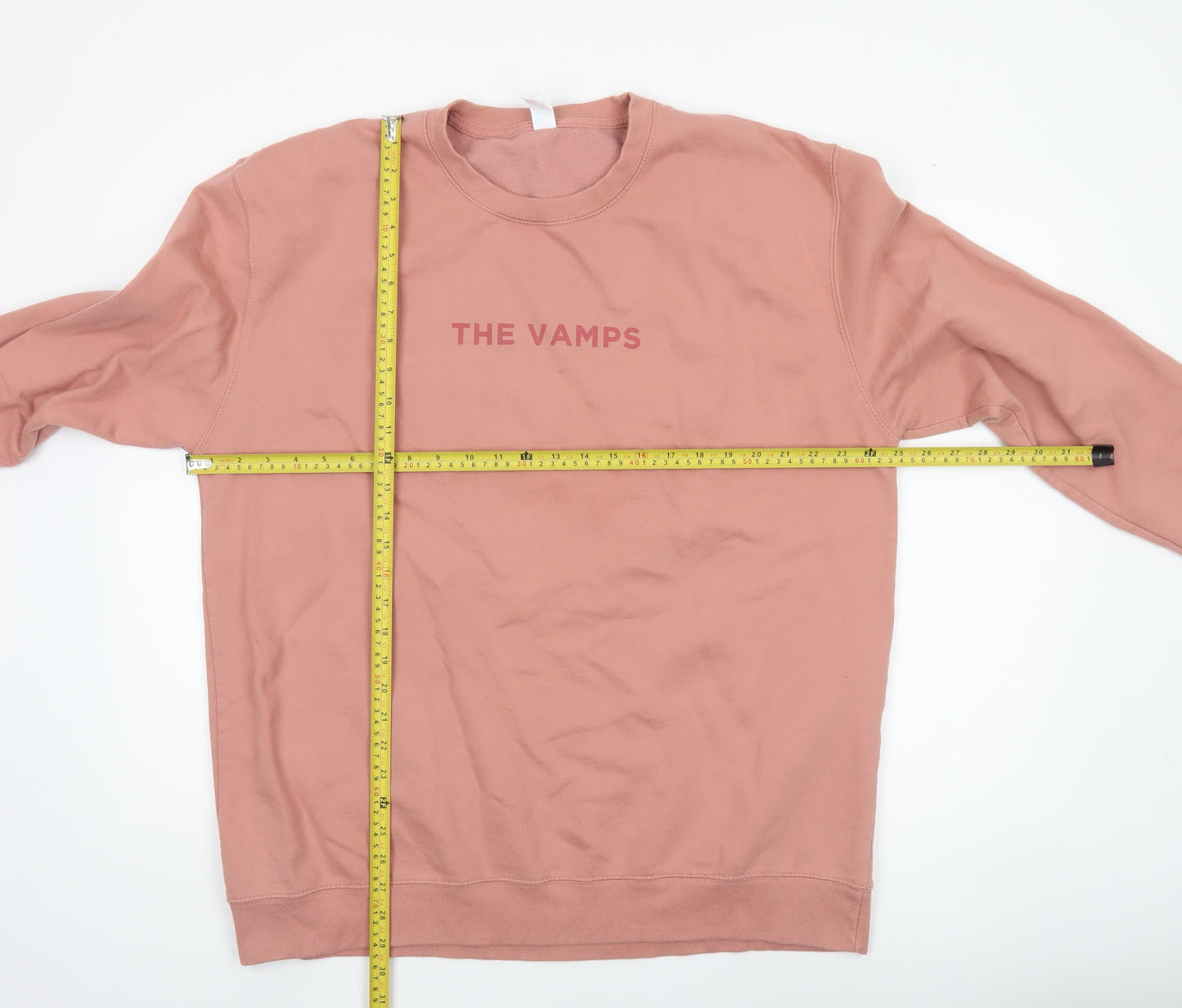 Just Hoods AWDis Women’s Pink The Vamps Graphic Pullover Sweatshirt XXL