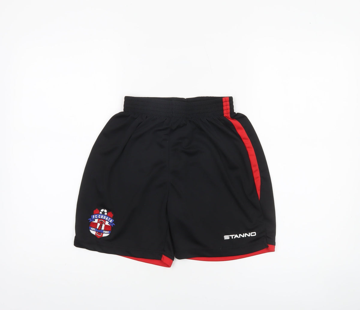 Stanno Boys Black S Athletic Football Shorts Lightweight Polyester