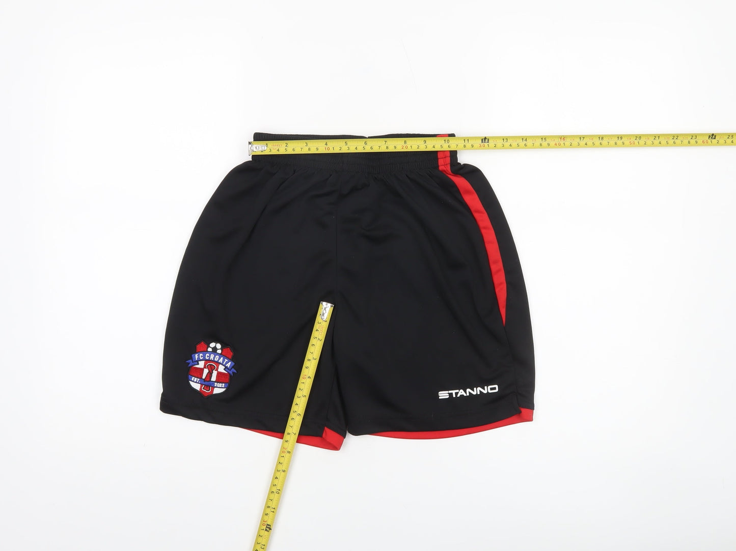 Stanno Boys Black S Athletic Football Shorts Lightweight Polyester