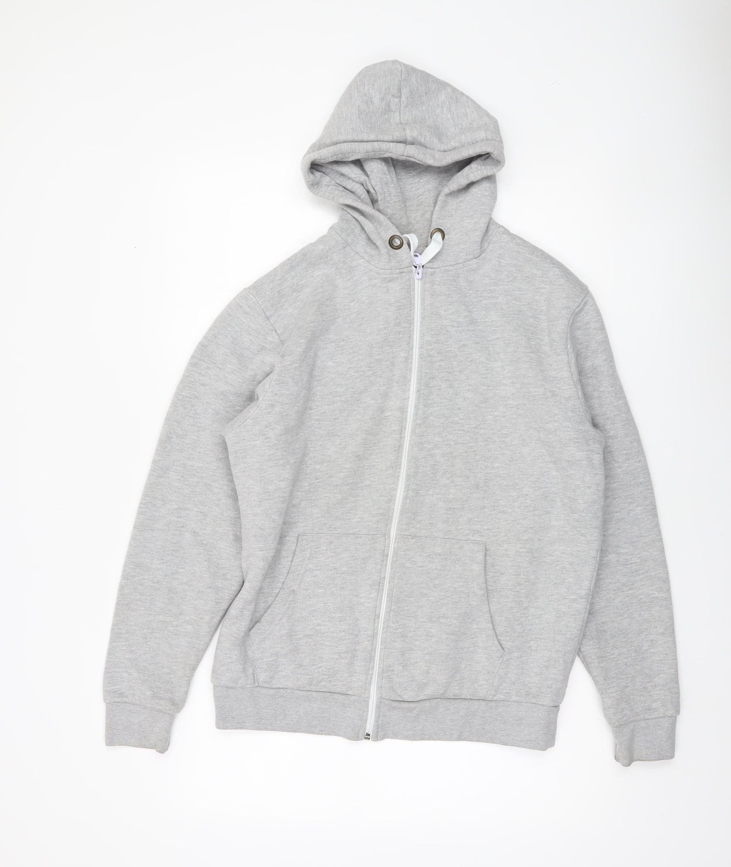R.W.C Men’s Grey Full Zip Hoodie Sweatshirt Size L Regular Fit
