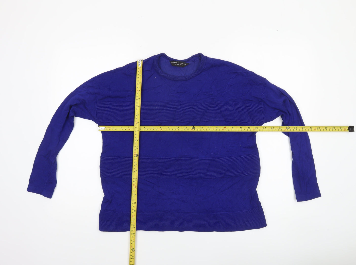 Dorothy Perkins Women's Blue Crew Neck Long Sleeve Jumper Size 12