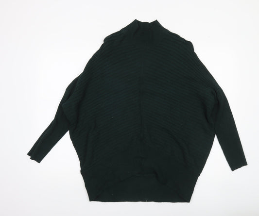 River Island Women’s Green Mock Neck Ribbed Knit Jumper Size S
