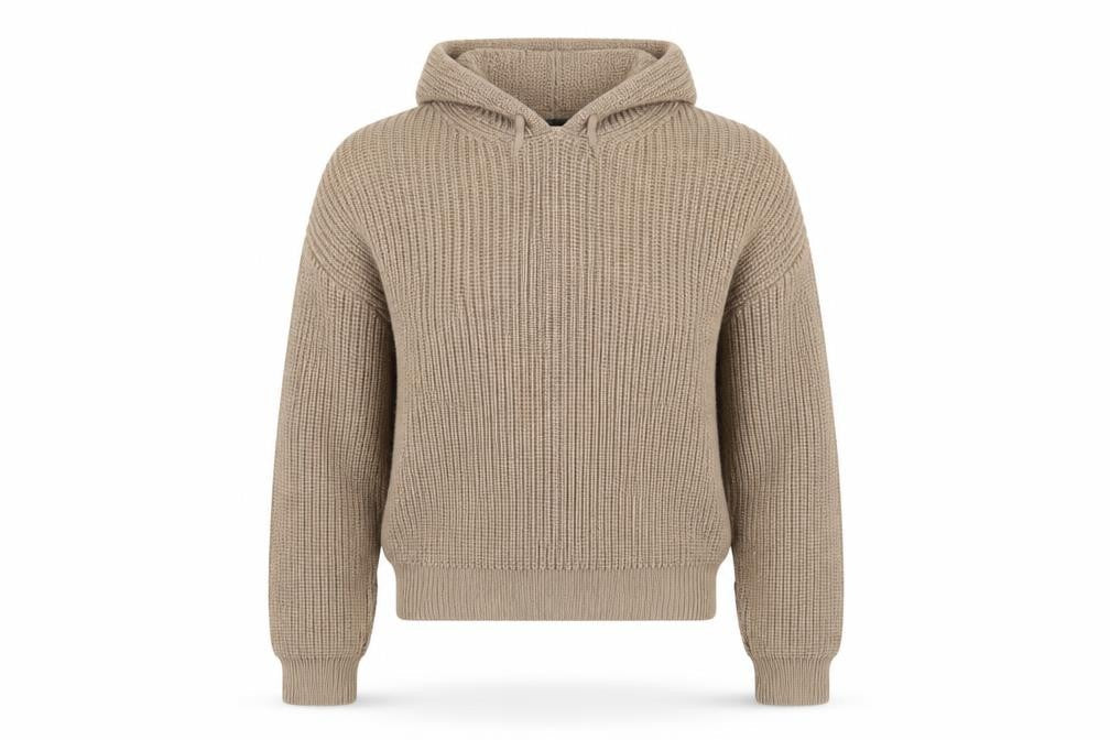 New Look Teens Beige Chunky Knit Hooded Pullover Jumper Size 14