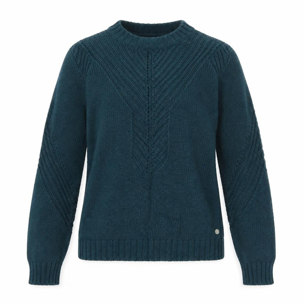 Roxy Womens Green XS Full Zip Knit Crew Neck Jumper