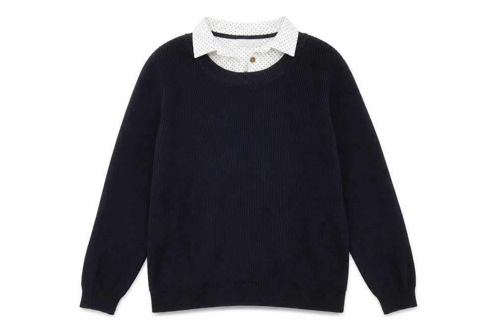 Marks & Spencer Womens Black Size 14 Cotton Crew Neck Long Sleeve Jumper