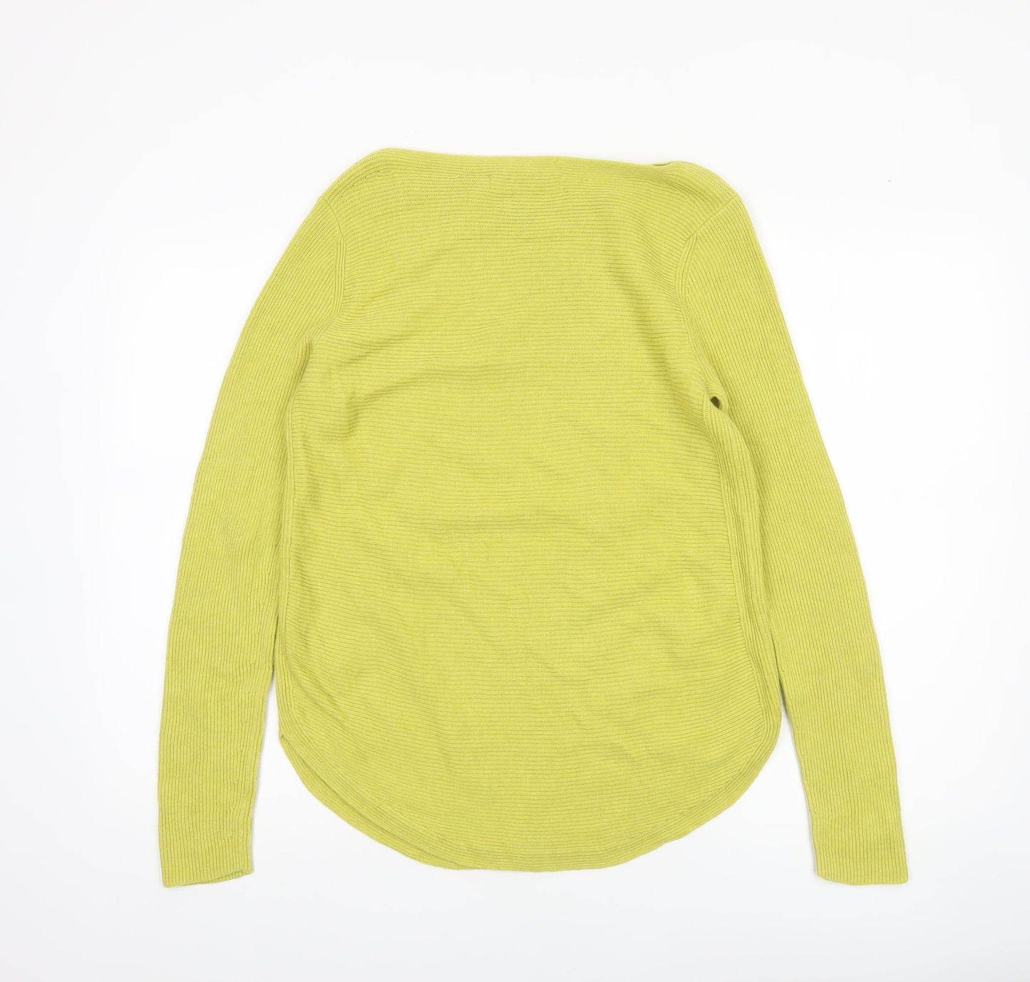 John Lewis Women’s Yellow Cotton Boat Neck Jumper Size 8
