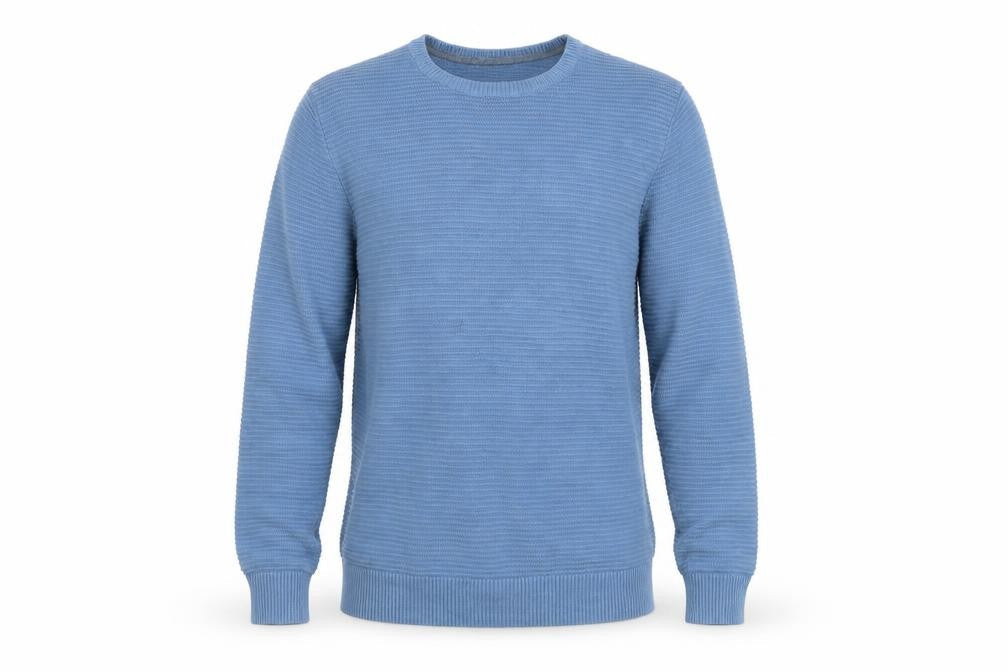 Marks & Spencer Men’s Blue Cotton Pullover Jumper L Tailored Fit