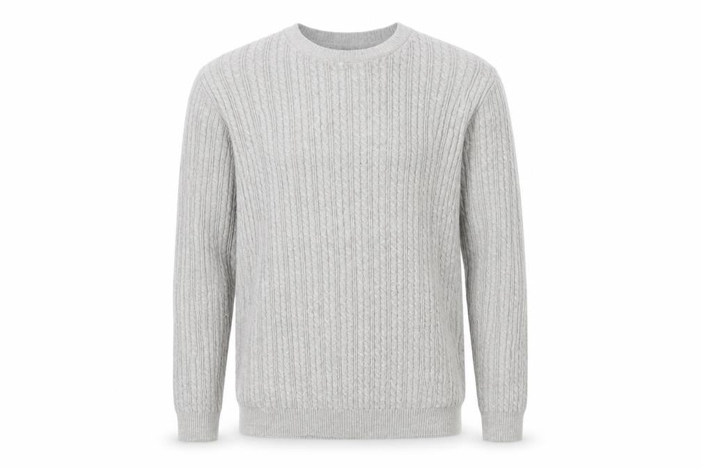 ASOS Men’s Grey Cable Knit Cotton Acrylic Pullover Jumper L
