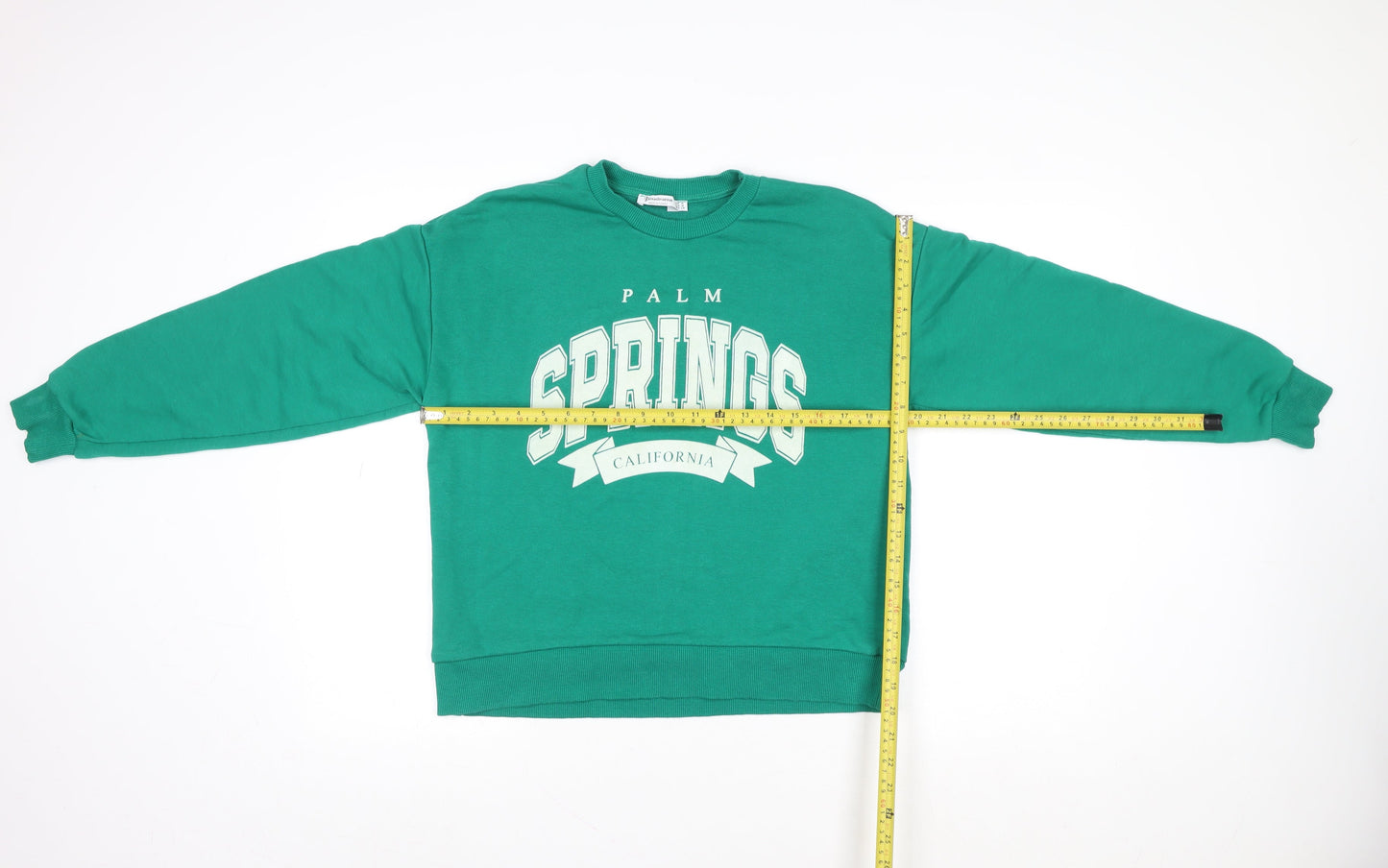 Stradivarius Womens Green Palm Springs Sweatshirt Size 12