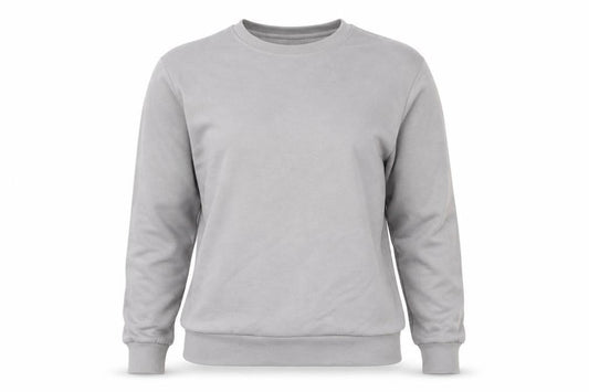 MNQ Women Grey Long Sleeve Basic Crew Neck Cotton T-Shirt Size S