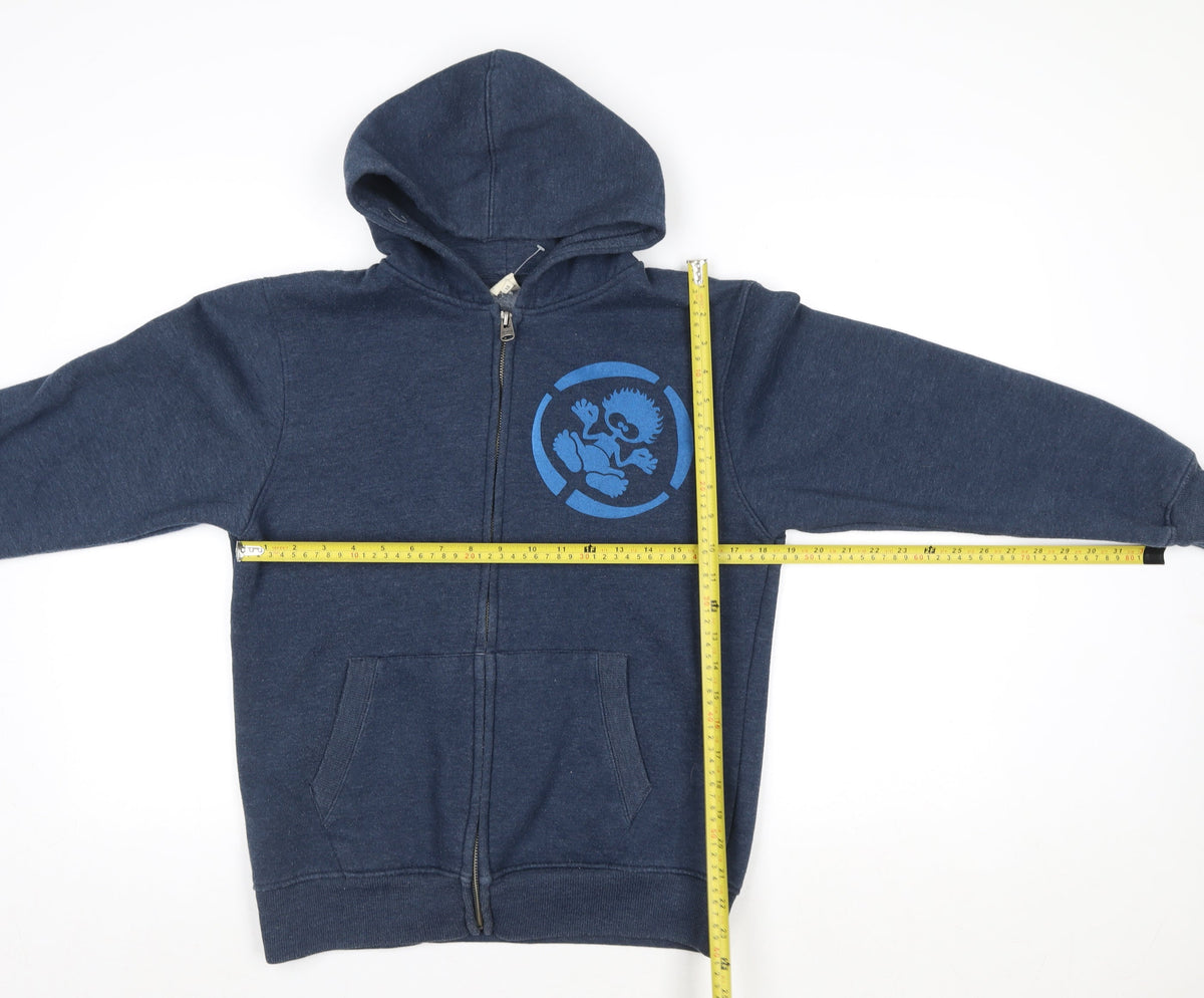 Saltrock Boys Blue Full Zip Hooded Fleece Lined Jacket 13 Years