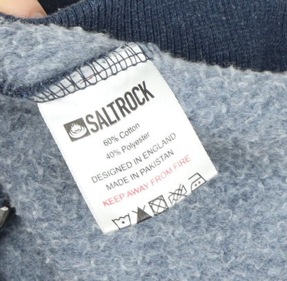 Additional view of Saltrock boys’ blue full zip hooded fleece lined jacket 13 years