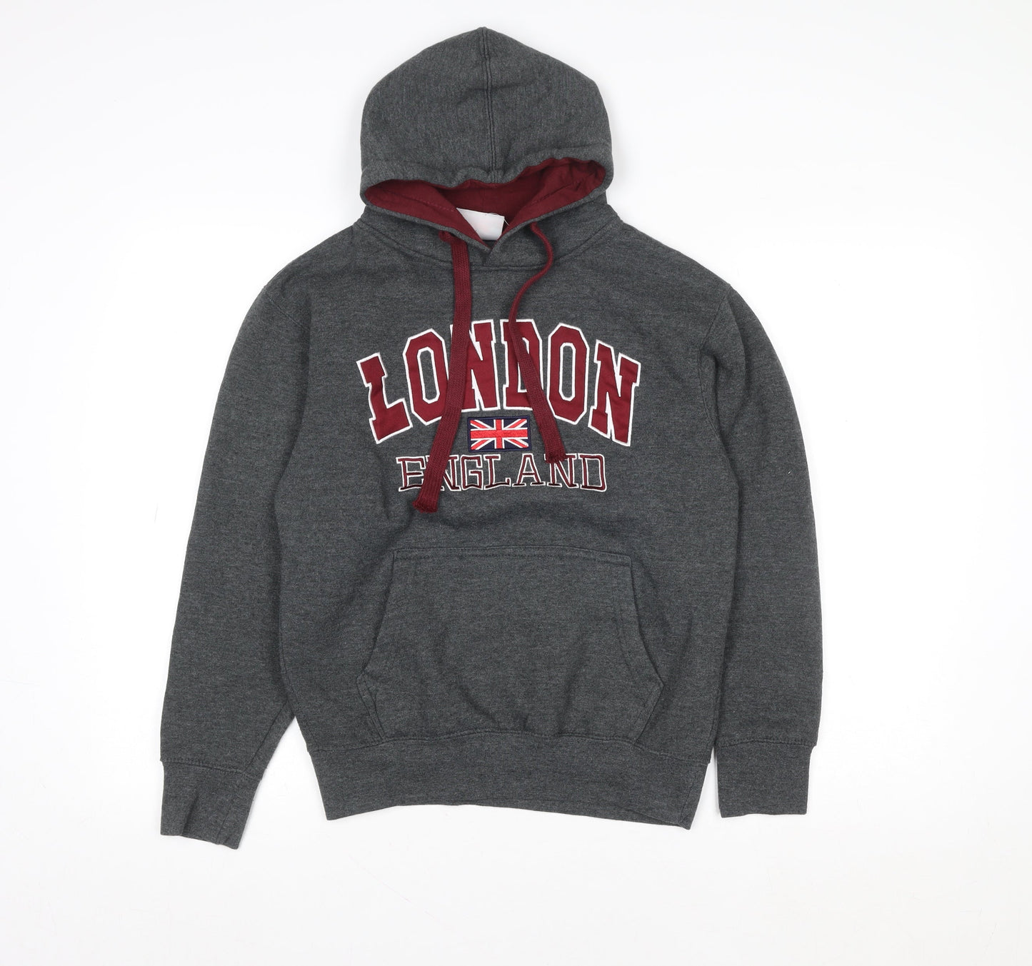 Zone One Men's Grey London England Pullover Hoodie XS