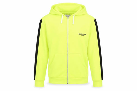 Sixth June Paris Mens Yellow Black Track Jacket Size S Full Zip Hoodie