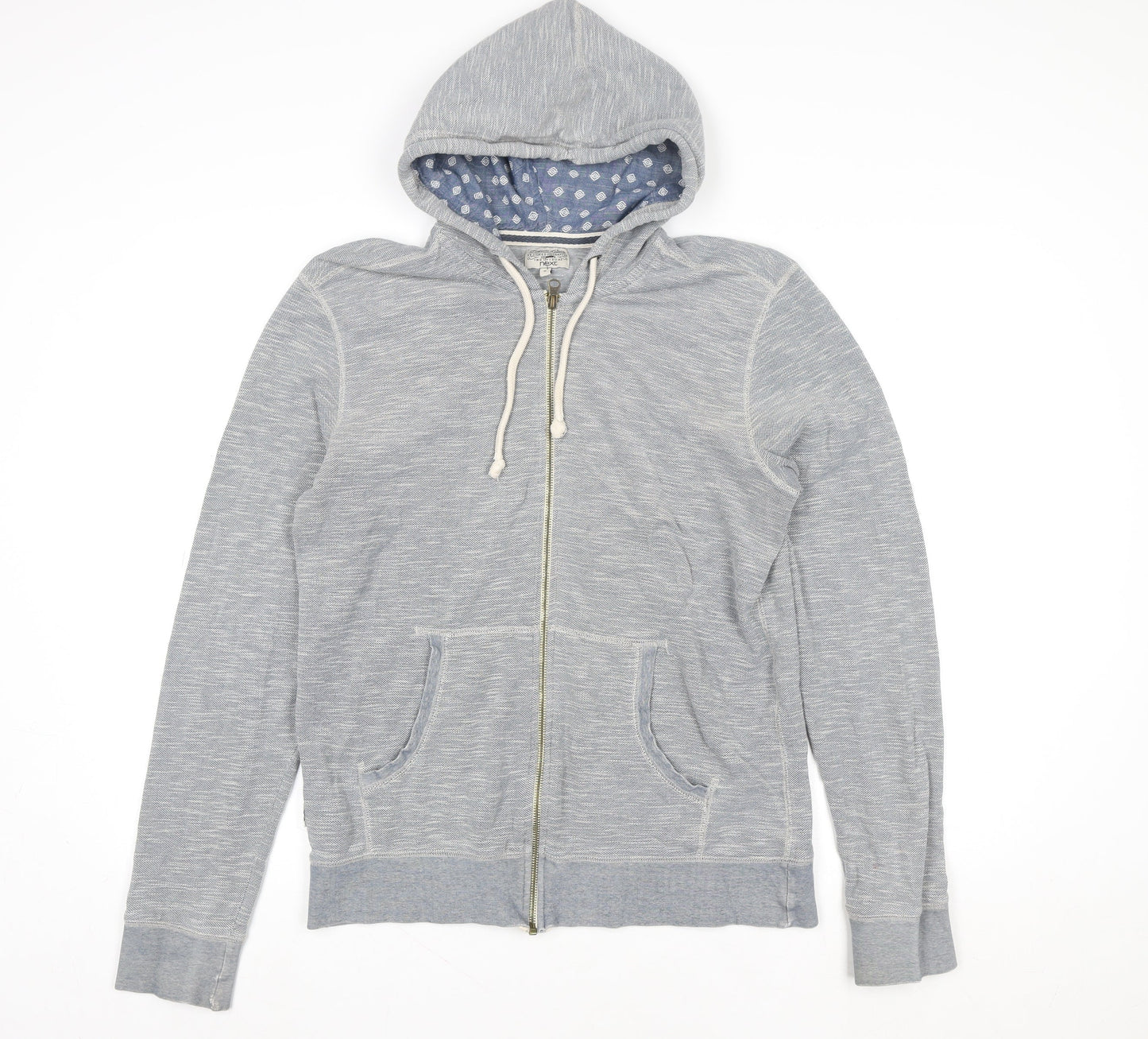 Next Women’s Grey Cotton Hooded Zip Jacket Size M