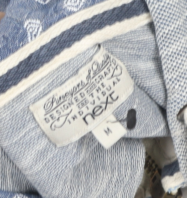 Next Women’s Grey Cotton Hooded Zip Jacket Size M