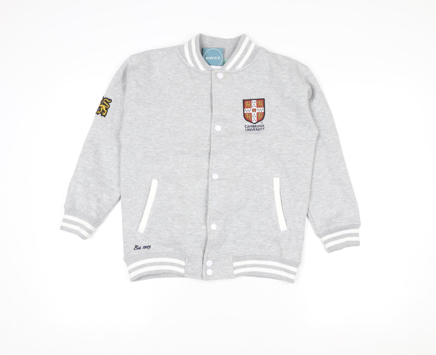 University of Cambridge Grey Girls 9-10 Years Button Cardigan Sweatshirt