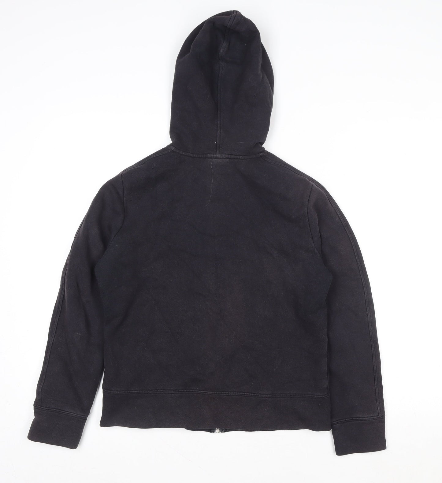 Reebok Men's Black Small Hooded Full Zip Cotton Fleece Jacket